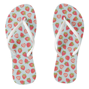 Summer Strawberry Pattern Flip Flops