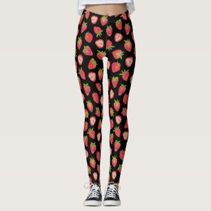 Summer Strawberry Pattern Leggings