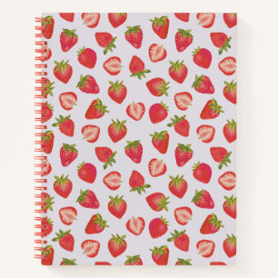 Summer Strawberry Pattern Notizbuch