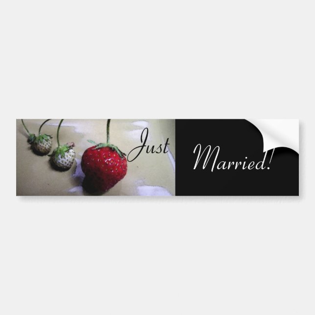 Summer Strawberry Wedding Autoaufkleber (Vorne)