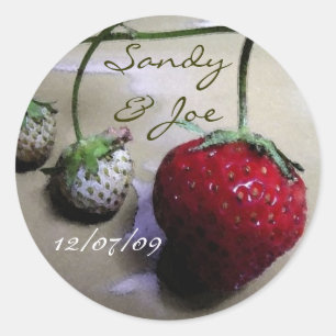 Summer Strawberry Wedding Sticker
