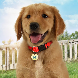 Summer Stripes Personalisiert Monogramm ID Hund Ta Haustiermarke