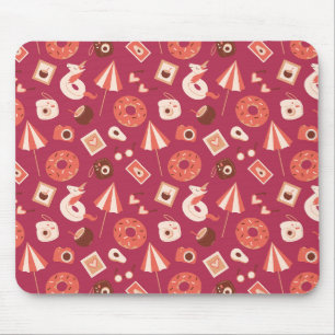 Summer Stuff Maroon Hintergrund Mousepad