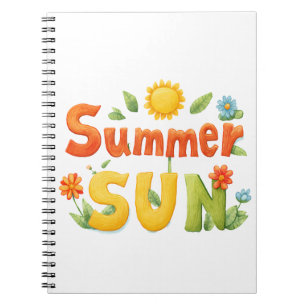 Summer Sun Illustration Notizblock