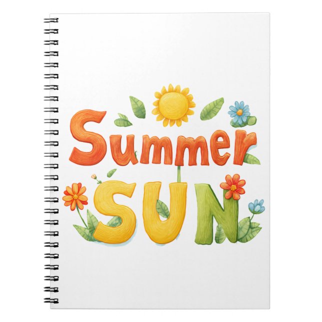 Summer Sun Illustration Notizblock (Vorderseite)
