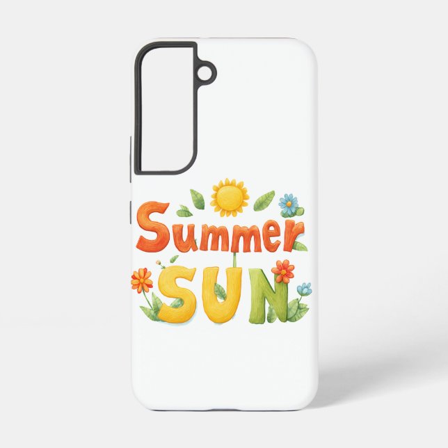 Summer Sun Illustration Samsung Galaxy Hülle (Rückseite)
