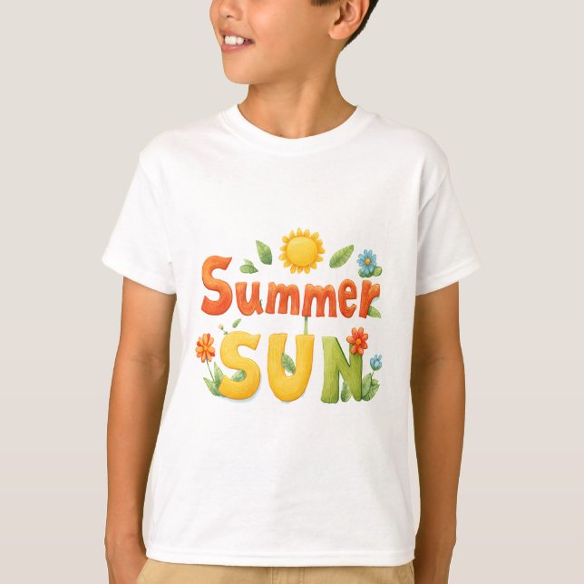 Summer Sun Illustration T-Shirt (Vorderseite)