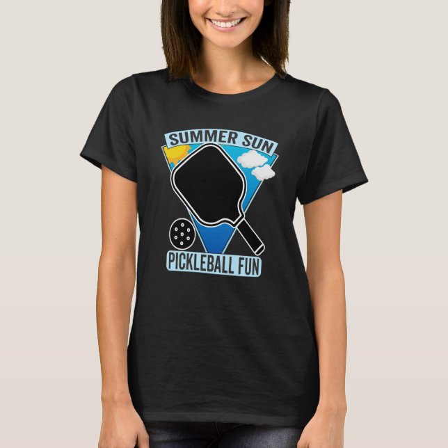 Summer Sun Pickleball Fun Summers Playing Pickebal T-Shirt (Vorderseite)