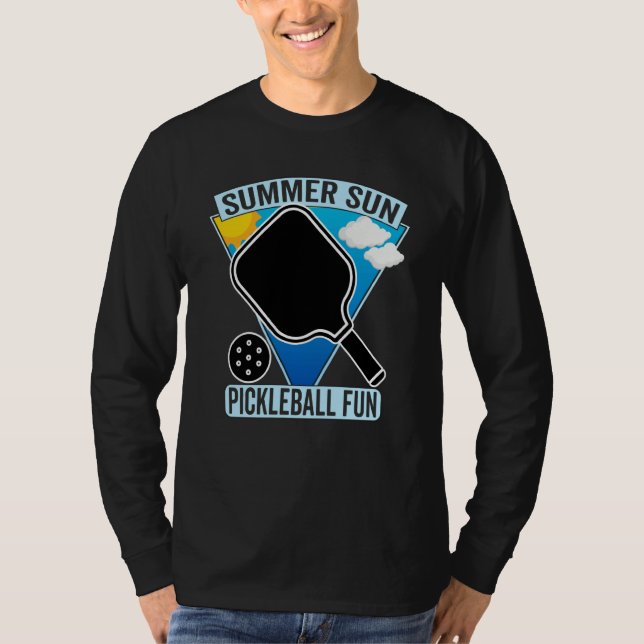 Summer Sun Pickleball Fun Summers Playing Pickebal T-Shirt (Vorderseite)