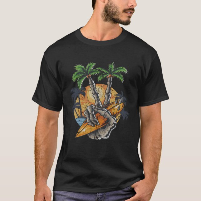 Summer sun skeletons and surf T-Shirt (Vorderseite)