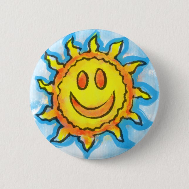 Summer Sun Smile Button (Vorderseite)
