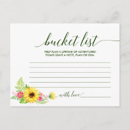 Summer Sunflower Bucket Postkarte