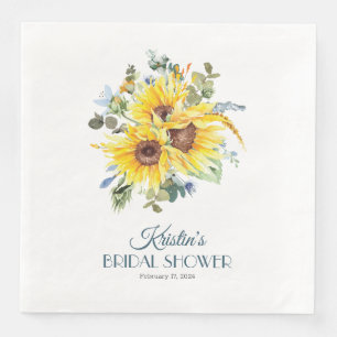 Summer Sunflower Dinner Sized Party Napkin Serviette