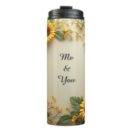 Summer Sunflower Garden Design Thermosbecher