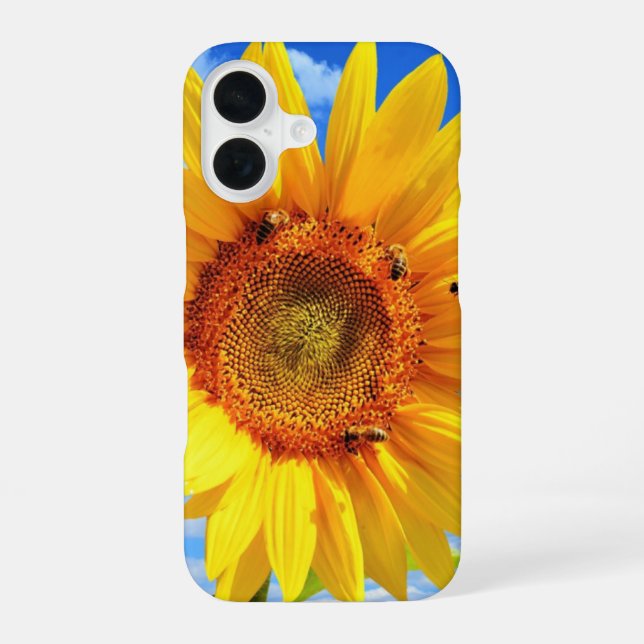 Summer Sunflower iPhone Case 16 Hülle (Rückseite)