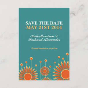 Summer Sunflower Save the Date Card
