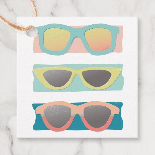 Summer Sunglasses Trio Coral Geschenkanhänger (Vorderseite)