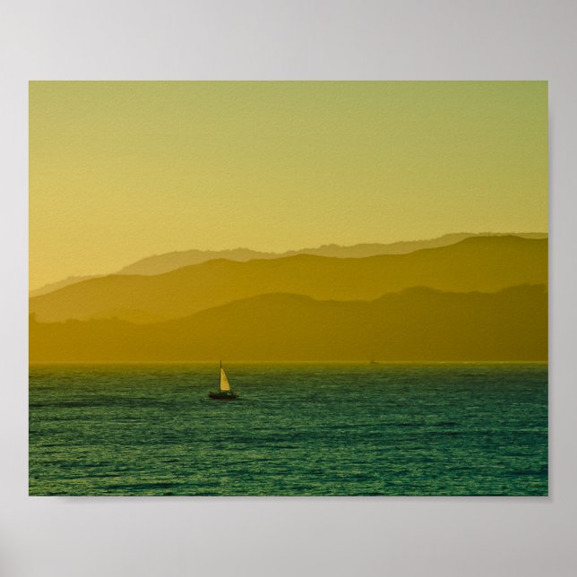 Summer Sunset Baker Beach Ca. Poster (Vorne)