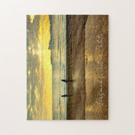 Summer Sunset Beach Landschaft Personalisiert Puzzle