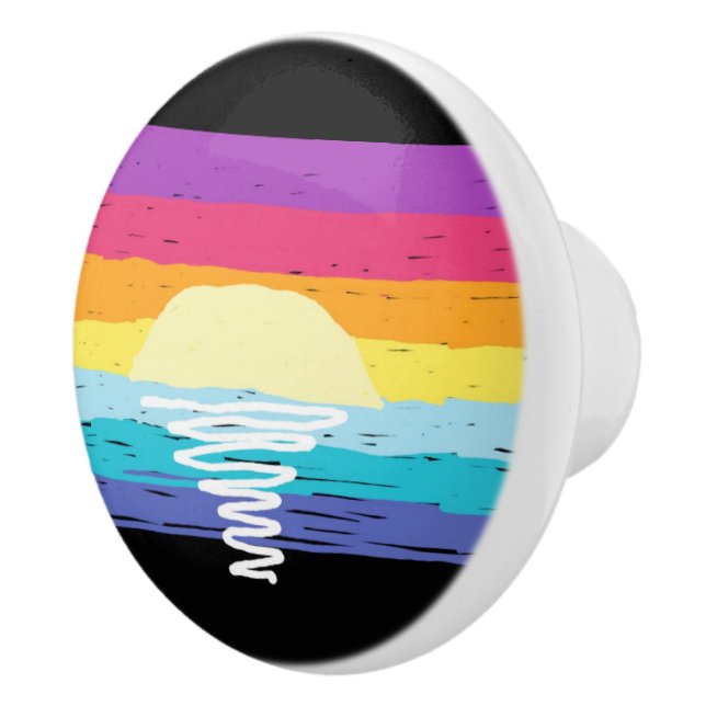 Summer Sunset Keramik Knob (Black Multi) Keramikknauf (Rechts)