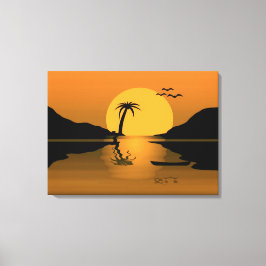 Summer Sunset Reflection Canvas Print Leinwanddruck