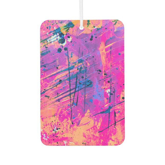 Summer Sunset Spritzer Paint Abstrakt Autolufterfrischer (Vorderseite)