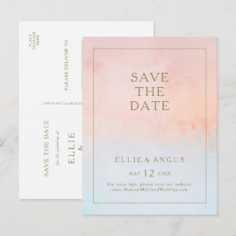 Summer Sunset Wasserfarbe Save the Date Postkarte