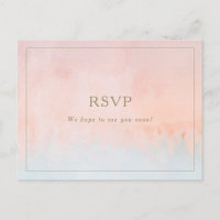 Summer Sunset Watercolor Menü Auswahl RSVP Karte