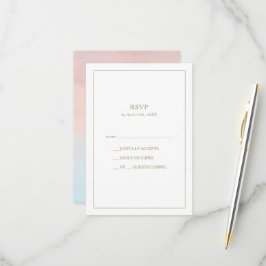 Summer Sunset Watercolor RSVP Card Karte