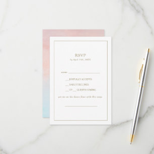 Summer Sunset Watercolor Song Anfrage RSVP Karte