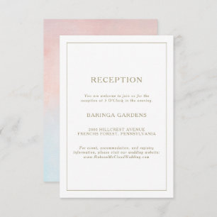 Summer Sunset Watercolor Wedding Card Begleitkarte