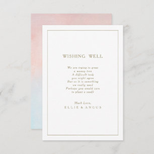 Summer Sunset Watercolor Wedding Well Well Card Begleitkarte