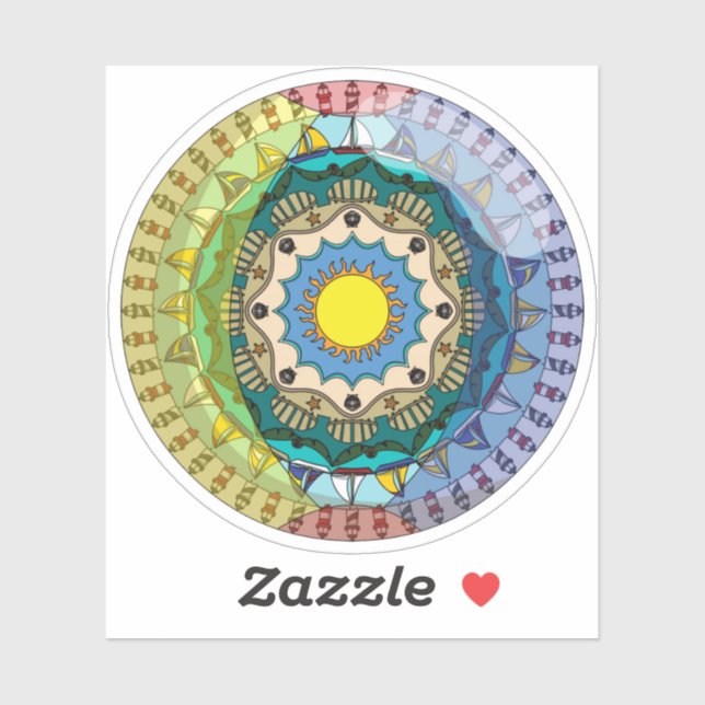 Summer Sunshine Contour Sticker (Blatt)