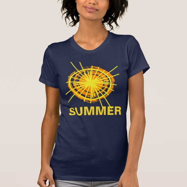 Summer Sunshine Funny individuell anpassbar T-Shirt (Vorderseite)