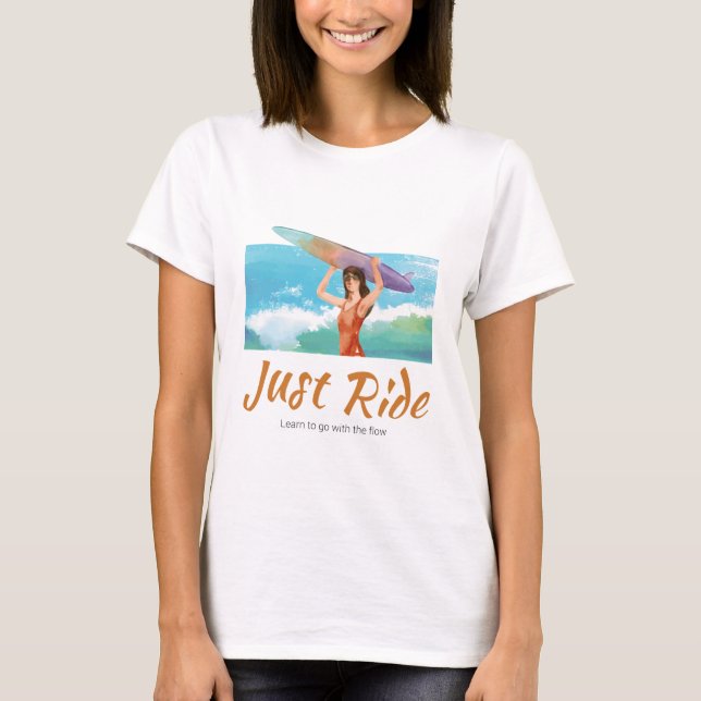 Summer Surfer Beach Girl T-Shirt (Vorderseite)