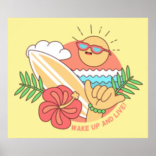 Summer Surfer Poster