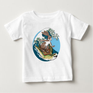 Summer Surfing - Illustration über Schildkröten Baby T-shirt