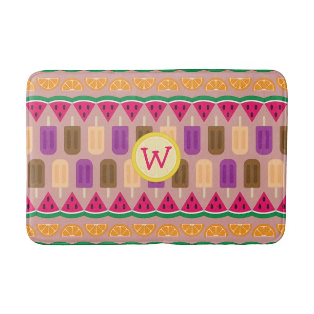 Summer Süßigkeiten Bath Mat Badematte (Vorderseite)