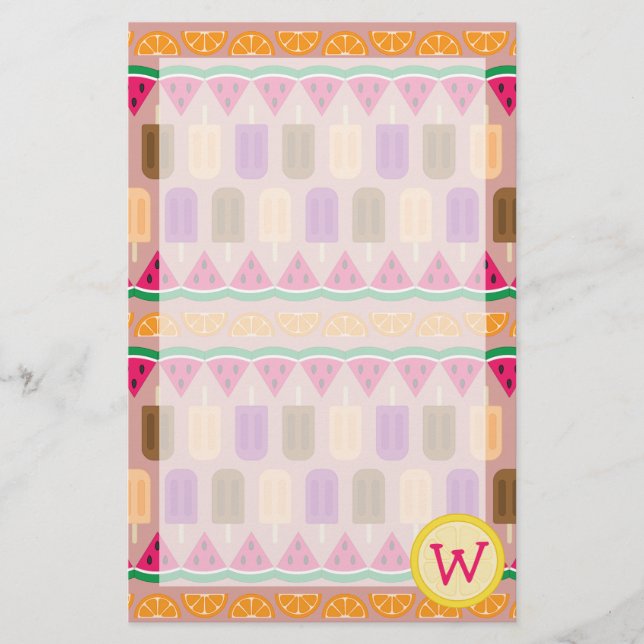 Summer Süßigkeiten Stationery Briefpapier (Vorderseite)