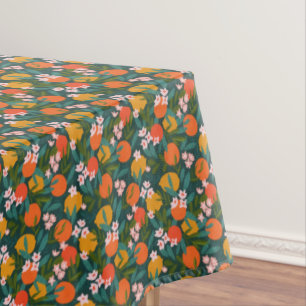 Summer Sweet Greenery Orange Lemons Garden Tischdecke