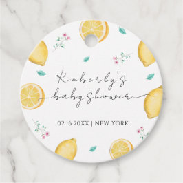Summer Sweet Lemon Citrus Fruit Baby Dusche Geschenkanhänger