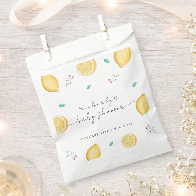 Summer Sweet Lemon Citrus Fruit Baby Dusche Geschenktütchen (Ausgeschnitten)