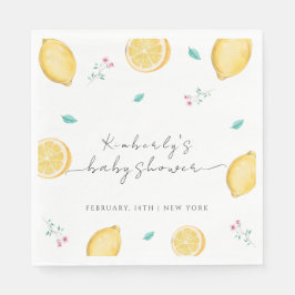 Summer Sweet Lemon Citrus Fruit Baby Dusche Serviette