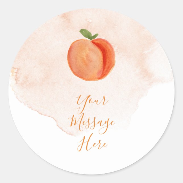 Summer Sweet Little Peach Message Sticker (Vorderseite)
