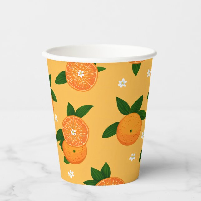 Summer Tangerines Pappbecher (Vorderseite)
