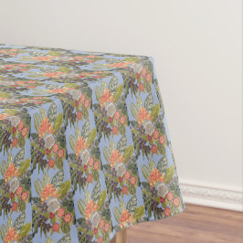 Summer Tapestry Blume auf Sky Blue Tablecloth Tischdecke