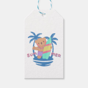 Summer Teddy Bear Surfer in Hawaii Geschenkanhänger
