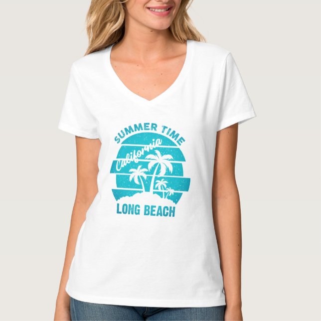 Summer Time California Long Beach T-Shirt (Vorderseite)