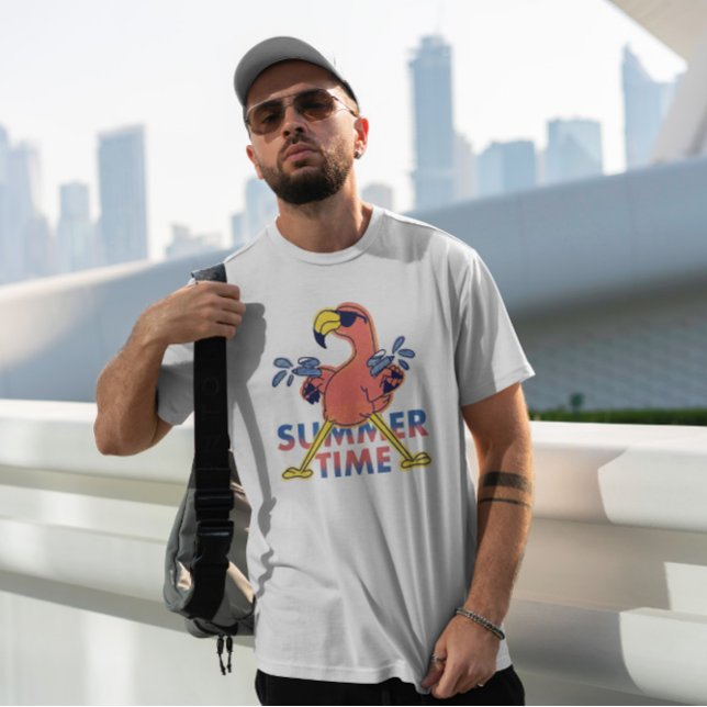 Summer Time Flamingo Doodle T-Shirt (Von Creator hochgeladen)