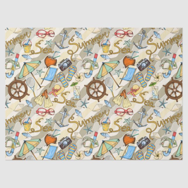 Summer Time Fun Wrapping Paper Seidenpapier (Vorderseite)